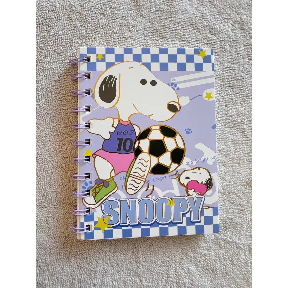 Snoopy playing soccer spiral notebook lined sheets